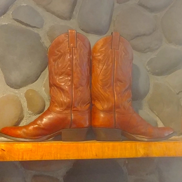 Justin Other - Justin Whiskey Brown Cowboy Boots 9 EE